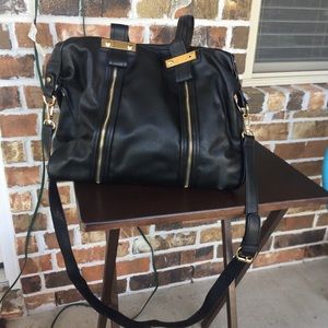 Black Purse with Gold Accents